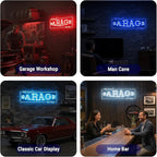 Custom Garage Neon Sign, Personalized LED Garage Decor for Men, Custom Name Light for Man Cave, Auto Repair Shop, Workshop & Mens Room Decor, Christmas Gifts for Dad, Gifts for Car Guy