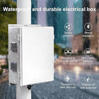 Outdoor Electrical Junction Box, ABS Water Resistant Enclosure with Internal Mounting Panel & Hinged Cover, 16.1" H* 12.2" L* 5.9" W