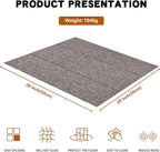 16-Pack 20"x20" Carpet Tiles, Non-Adhesive Soft Padded Floor Squares with Seamless Look for Home, Office, Indoor & Outdoor Use (43 Sq Ft) (K7)
