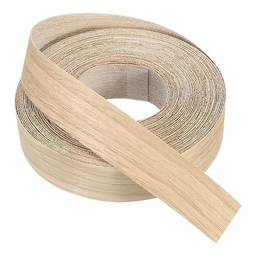 PATIKIL White Oak Edge Banding, 1 1/2 in x 49.2 ft Wood Veneer Tape, Pre-glued Flexible