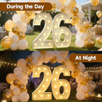 Mixifox 4FT Marquee Numbers 26, Large Light up Number 26 for Birthday Party Supplies, Sign, Backdrop, Happy 26th Birthday Decorations for 26 Years Old Women Men