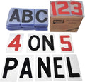 4" Flex Changeable Sign Letters on 5" Clear Panels – Black Letters & Red Numbers – Fits A-Frame, Sidewalk & Portable Signs – Made in USA