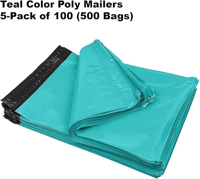 iMBAPrice (500-Pack) Poly Mailers 24x24 Inch Extra Large #8 Teal Color Poly Mailing Shipping Envelopes Bags, Self Seal Adhesive Waterproof and Tear Proof (Total 500 Bags)