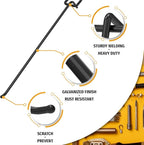 HUHOLE Black Pegboard Hooks 10 Inch, 25PC, Heavy Duty Pegboard Hooks, Fit 1/4" Peg Board