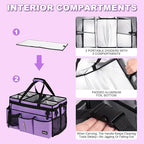 Extra-Large Cleaning Caddy Bag With Detachable Divider,Cleaning Caddy For Cleaning Supplies Cleaning Supply Caddy With Adjustable Shoulder Strap & Waist Belt For Cleaners
