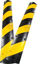 2 Pack 3.3 ft Speed Bumps - Heavy-Duty Rubber Construction, Dual Channel Floor Cord Cover, High Visibility Design, Non-Slip Surface, Easy Installation and Modular Design