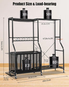 Garage Sports Equipment Organizer with Wheels - Golf Bag Storage Rack and Ball Storage Bins, Heavy Duty Rolling Garage Organizer System with Basket and Hooks for Indoor/Outdoor Sports Gear