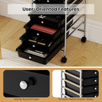 Giantex Rolling Storage Cart with 10 Drawers, Utility Cart with Tabletop, Drawer Organizer with Wheels for Craft Art Paper Tool, Mobile Organization & Sorting for Office Home School School Supplies