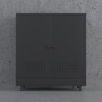 Metal Storage Cabinet with 2 Doors and Adjustable Shelf, Steel Accent Sideboard Buffet Cabinet for Home, Office, Garage, Entryway, Living Room, Kitchen Pantry and Dining Room (Black)