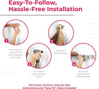 EXTRA GRIP Mop & Broom Holder Wall Mount - Wall Hanging Garden Tool & Utility Closet Organizer, Mop & Broom Hook, Broom Hanger Wall Mount, Mop Broom Organizer, Wall Mounted Broom Rack Mop Storage