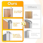 SWANCROWN Lockable Noticeboard Wall-Mounted Bulletin Pin Cork Boards Message Board with Aluminium Frame 28x14 inch