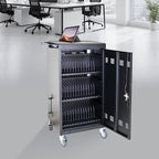 Laptop and Tablet Charging Cart, 45 Unit Device Mobile Charging Station for Chromebook, Tablet, Laptop, with Charging Port Screen Size Up to 16.3", Suitable for Office, Classroom, etc (Black)