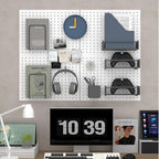 Peg Board,4 Pack Metal Peg Board Panels,White PegBoard Wall Organizer,16"x12" Small Tool Pegboard for Walls,Tools,Garage,Office,Kitchen