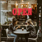41" x15" Large LED Open Signs for Business Super Bright Unique Design Red Open Sign with Hanging Installation for Window Stores Bar Hotel Retail Shops Salon Restaurant Office