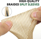 Split Wire Loom Tubing, Cable Protector Sleeve, Braided Cable Management for TV/Computer/Home Theater/Engine Bay, Cord Protectors from Pets No Chew (Wood Color, 3/8"-25ft)