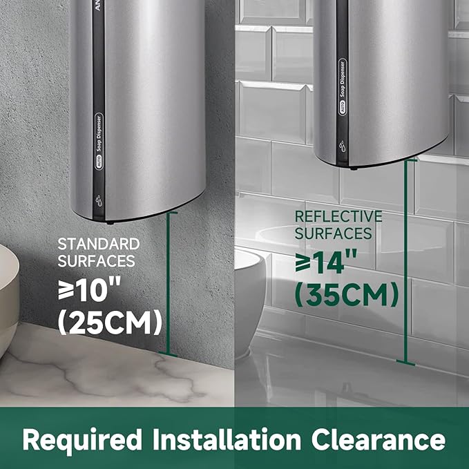 29fl.oz/850ml Commercial Automatic Liquid Soap Dispenser Wall-Mounted Large Capacity Model AD1209 Silver