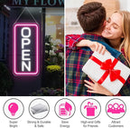 inShareplus 16"x 9" LED Neon Open Sign for Business, with ON/OFF Switch adapter, Ultra Bright Lighted Sign Open, Electric Light up Sign for Stores, Restaurants Offices Retail Shops Window Storefronts