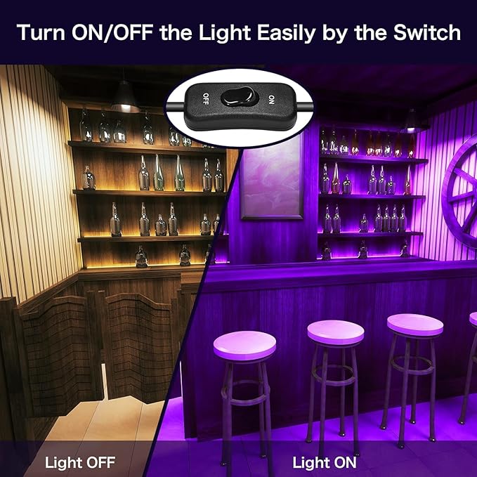 2 Pack 500W LED Black Lights,Outdoor Flood Blacklight Light with Plug, IP66 Waterproof 395nm to 410nm forGlow in The Dark, Dance Party, Stage Lighting, Body Paint, Fluorescent Poster, Neon Glow