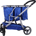 Reusable and Foldable 3 Shopping Bags Easy for Shopping and Carrying Groceries in Store (Silver Frame + 3 Blue Baskets)