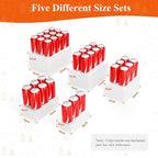 5 Pcs Metal Display Stands for Buffet Table Cake Risers, Cupcake Rectangle Stand for Wedding, Party, Catering Supplies, Elegant Food Risers for Display with 5Pcs Hollow Bottoms Sturdy Modern (White, 2 IN to 12 IN)