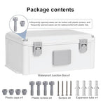 Outdoor Electrical Junction Box, ABS Water Resistant Enclosure with Internal Mounting Panel & Hinged Cover (12.6" H x 9.4" L x 5.7" W)