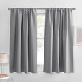 PONY DANCE Light Blocking Curtains - 63 inch Length Window Coverings Room Darkening Rod Pocket Thermal Insulated Curtain Panels for Living Room & Bedroom, 42 x 63 inches, Silver Grey, 2 Pieces