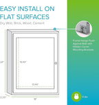 Ghent 24"x18" 1-Door Outdoor Enclosed Vinyl Bulletin Board, Shatter Resistant, with Lock, Satin Aluminum Frame - Silver (‎PA12418VX-193), Made in The USA