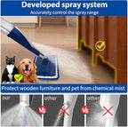 Mops for Floor Cleaning Wet Spray Mop with 14 oz Refillable Bottle and 3 Washable Microfiber Pads Home or Commercial Use Dry Wet Flat Mop for Hardwood Laminate Wood Ceramic