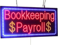 Bookkeeping Payroll Sign, 24"x12", 60x30cm, TOPKING, LED, Neon, Florescent, Signage, Signboard, Display, Billboard, Screen, Grand Opening, Gift