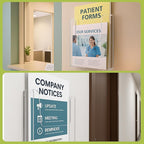 Acrylic Brochure Holder for Wall Mounting, Clear Display for 8.5" x 11" Flyers, Literature Holder for Magazines, Pamphlets, Menus, Includes Screws & Plastic Anchors – Pack of 4