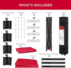 Best Choice Products 10x10ft Easy Pop Up Canopy w/Side Wall, 10 Pockets, Portable Carrying Case, 1-Button Setup, 4 Weight Bags - Red