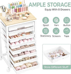 Rolling Cart with Drawers,8 Drawer Rolling Cart,Rolling Drawer Cart,Rolling Storage Drawer Cart,White Rolling Cart,Utility Cart with Drawers and Wooden Tabletop