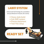 Start International - LAB01 - Manual Bottle Label Applicator - Professional Labeling Machine for Bottles Jars Cans - Label Dispenser for Cylindrical Objects - 0.5-6.5 Inch