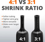 Wirefy 5/16" Heat Shrink Tubing - 4:1 Ratio - Adhesive Lined - Resistant Heat Shrink - 50 Feet Roll - Black