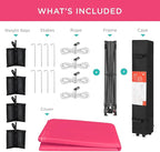 Best Choice Products 10x10ft 1-Person Setup Pop Up Canopy Tent Instant Portable Shelter w/ 1-Button Push, Case, 4 Weight Bags - Hot Pink