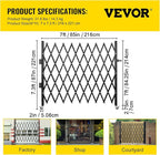 VEVOR Single Folding Security Gate, 7 ft H x 7 ft W Folding Door Gate, Steel Accordion Security Gate, Flexible Expanding Security Gate, 360° Rolling Barricade Gate, Scissor Gate/Door with Padlock