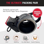 Clear Packing Tape with Dispenser (2 Rolls) - Professional Grade for Boxes - Packaging, Shipping with Refillable Dispenser, Fits Standard Bulk Up to 2" Wide