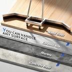 Tennis Court Squeegee Floor squeegee heavy duty concrete floor Squeegee tennis court equipment, Silver Aluminum Frame with Rolling Wheels＋2EAV ,Garage Floor Squeegee Sports Court Maintenance Tool