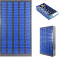 100 Drawers Nut and Bolt Organizer, 46" H x 26" D x 9" W Bolt and Nut Tool Storage Cabinet with Acrylic Adjustable Shelves & Label Stickers, Alloy Steel Parts Cabinet for Workshop Garage Organizer