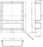 Ready for Tile Waterproof Leak Proof 16" x 20" Bathroom Recessed Shower Niche - Double Bathroom Shelf Organizer Storage for Shampoo & Toiletry Storage - Flush Mount Installation