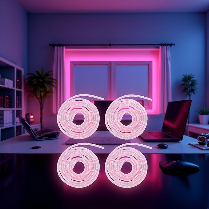 4Pcs Spiral Cable Protector,Chargers Data Cable Protect Sleeve,Headphone Cable Saver for Phone Earphone USB Data Cableor for Prevent Pets from Biting The Cable Sleeves Cord Management (Laser Pink)