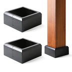 6"x6" (Actual: 5.5"x5.5") Deck Post Base Cover Split, Aluminum Post Base Trim Skirt Decorative Black 2Pack