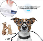 1/4" x25ft Split Sleeve Wire Loom Tubing - Cat-Proof Cord Protector for USB, Power, Audio/Video Cables | Chew-Resistant Cable Sleeve | Easy Install, White