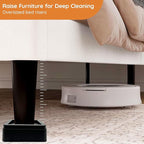Bed Risers, Oversized Furniture Risers Fit Up to 5.5" Legs, 2 inch Raise Blocks for Bed Couch Desk Sofa Table Lifts, Furniture Legs Lifters Support up to 6000 Lbs (Black, 4 Pack Set)