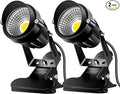 Spot Lights Clamp Indoor Spotlights, 7W Clip on Lights Daylight White Uplights with 6FT Cord and Switch for Trade Show, Workshop, Billboard, Desk Lighting (2 Pack)