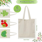 6 I 12 I 24 I 48 Pack Canvas Tote Bags,Reusable Blank Canvas for Shopping Bags,Grocery Bags,DIY Gift Bags