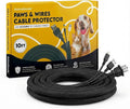 Cord Cover For Pets (Black, 10ft) - Durable PET Cable Protector for Dogs, Cats, and Other Pets - Critter Cord - Cord Protectors from Pets No Chew, Keep Cats from Chewing Cords - Puppy Proof Cord Cover