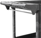 Dryser Utility Cart with Wheels, 46" x 25" Heavy Duty 550 lb. Capacity with Shelves - 2 Tier Rolling Cart with Four 5" Swivel Casters for Warehouse, Garage, Cleaning
