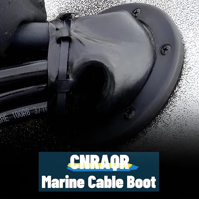 48-Inch Zippered Rigging Sleeve with Marine Cable Boot Diameter 4 2/5" with Cable Tie Universal Fit for Yacht Cable Management Kit