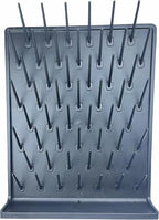 Lab Drying Rack 52 Pegs Laboratory Cabinets Glass Drying Racks Wall-Mount Black Cleaning Frame for School Laboratory Utensils Hidden Installation